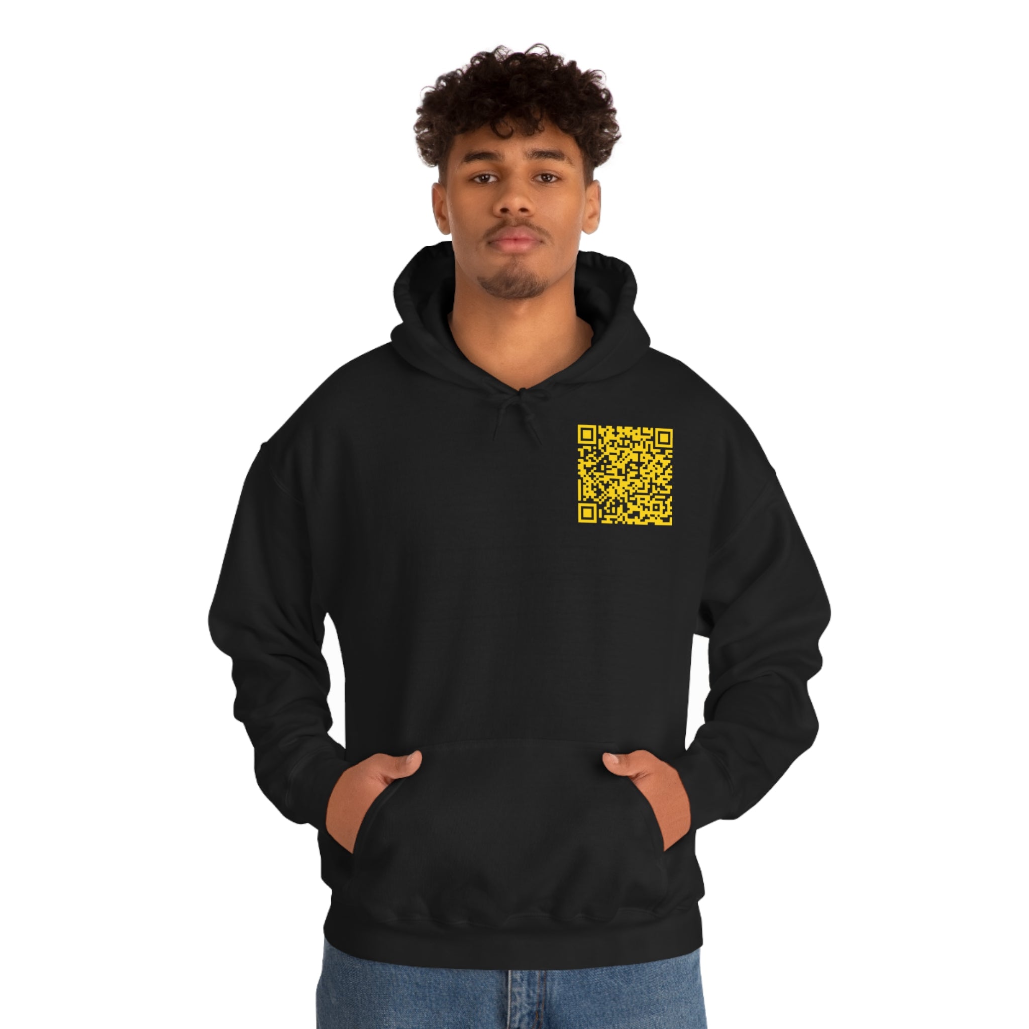 "QR Support" Unisex Heavy Blend Hooded Sweatshirt