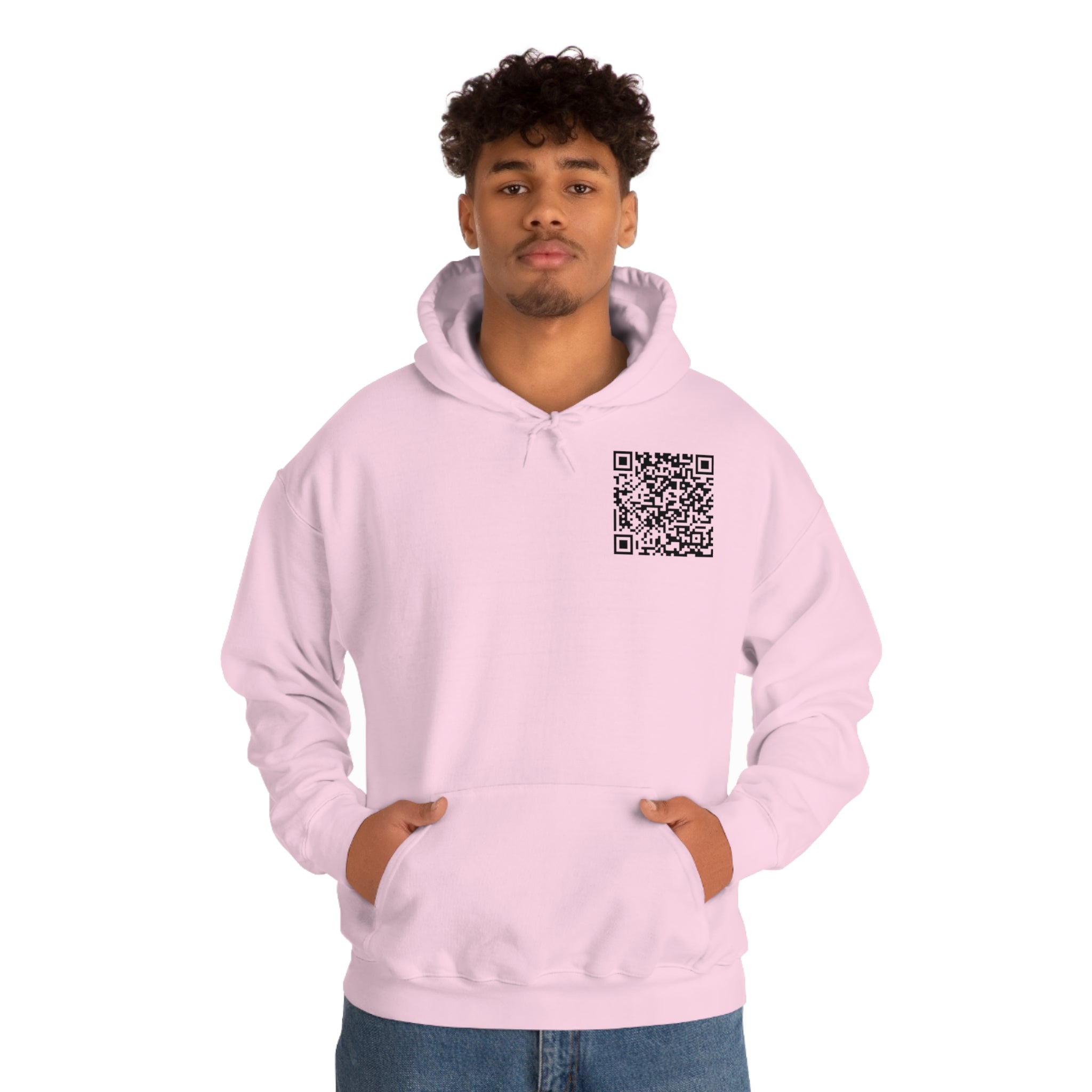 "QR Support" Unisex Heavy Blend Hooded Sweatshirt