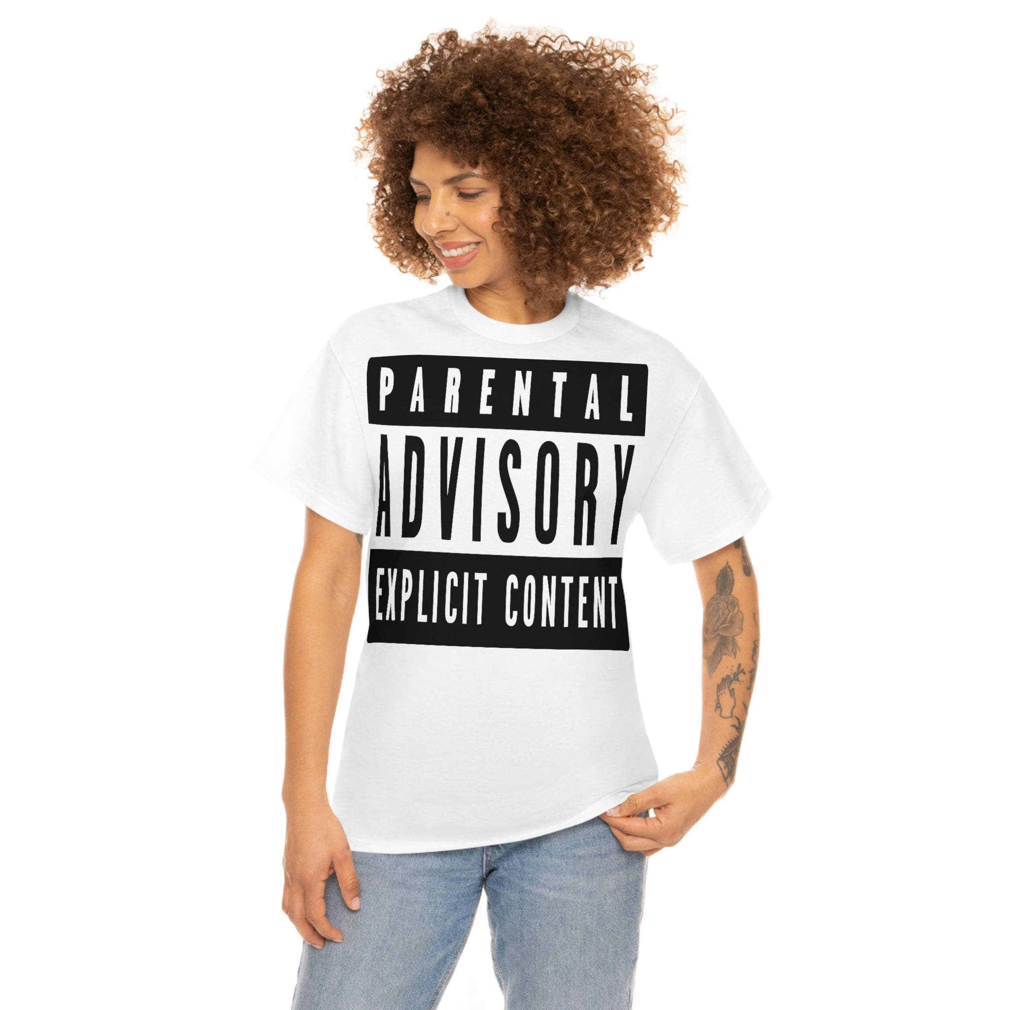 "Parental Advisory" Unisex Heavy Cotton Tee