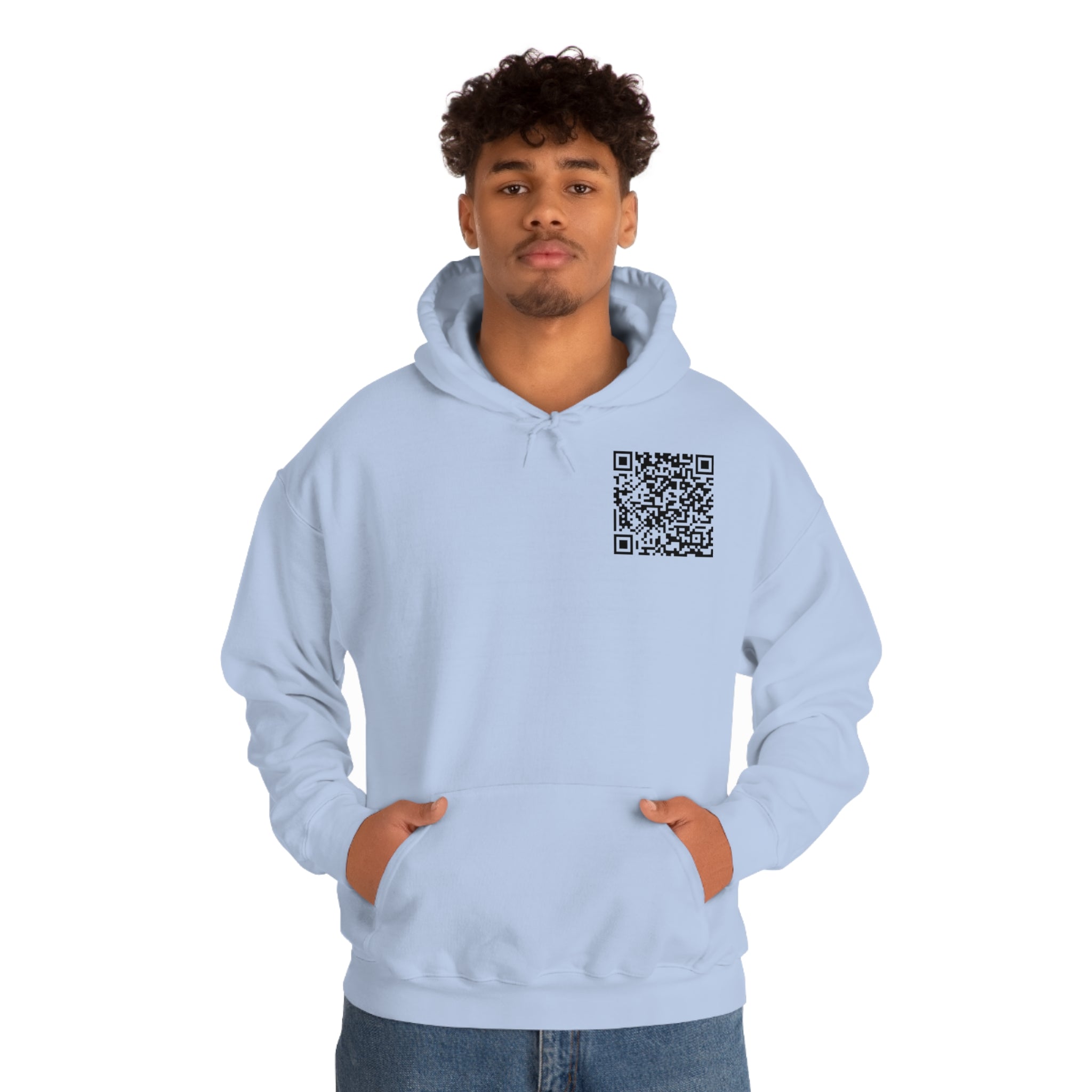 "QR Support" Unisex Heavy Blend Hooded Sweatshirt