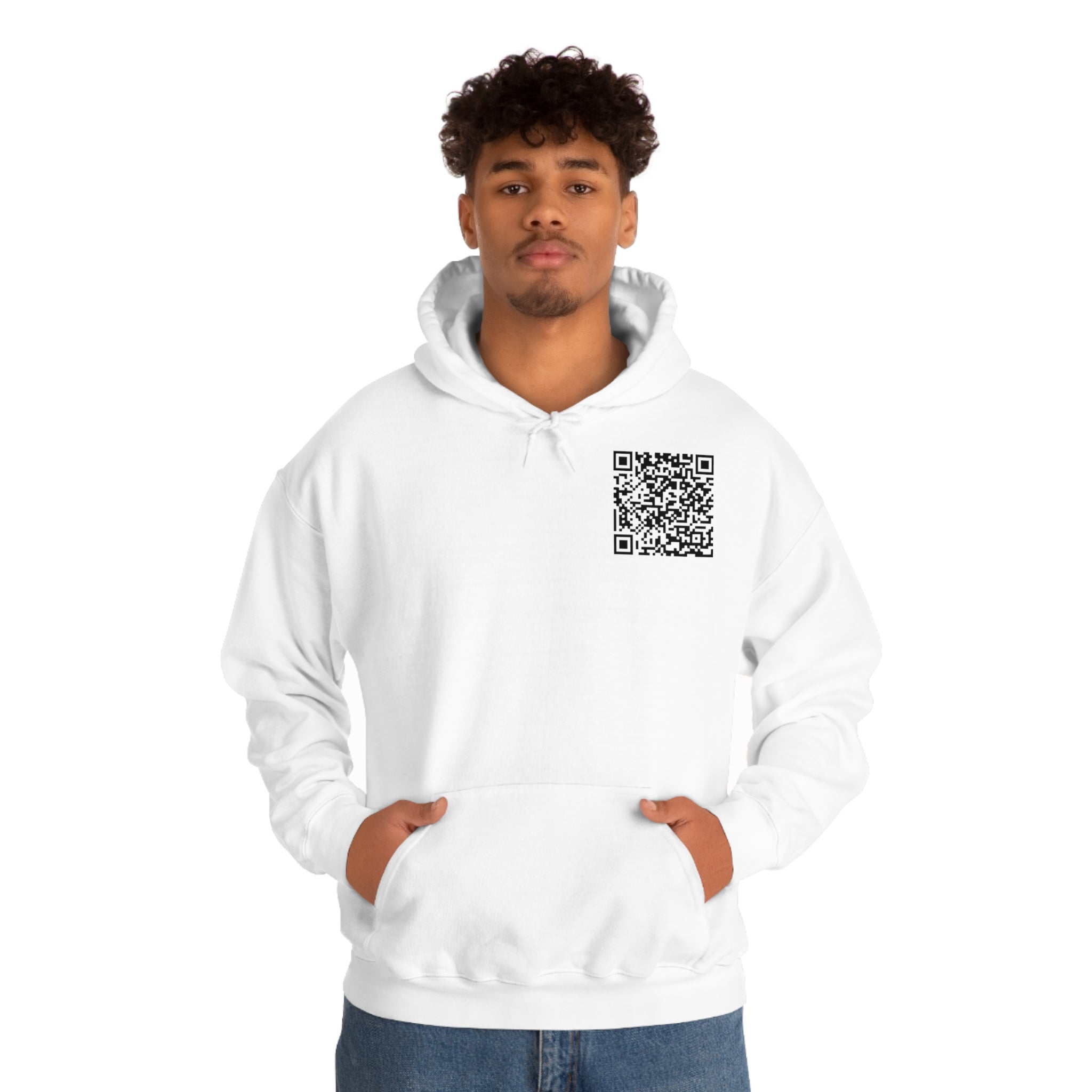 "QR Support" Unisex Heavy Blend Hooded Sweatshirt